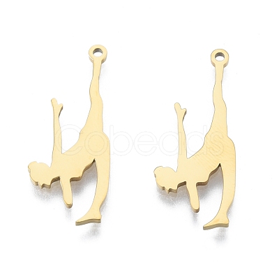 Ion Plating(IP) 201 Stainless Steel Pendants STAS-B027-29G-1