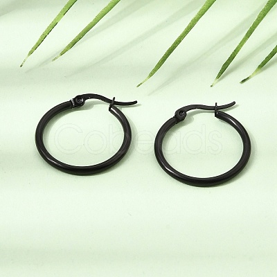 201 Stainless Steel Hoop Earrings SA-CBA4A0D-16EB-A-1