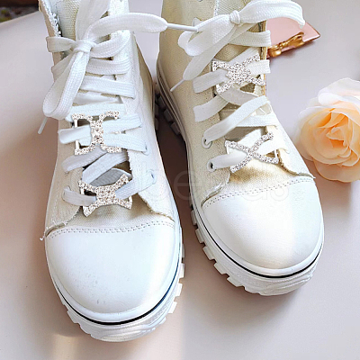 10Pcs 5 Styles Iron & Brass Brass Crystal Rhinestone Shoe Decoration FIND-HY0003-99-1