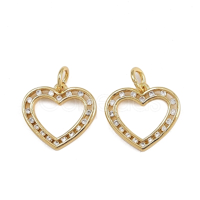 Brass Micro Pave Cubic Zirconia Pendants ZIRC-I367-05G-01-1