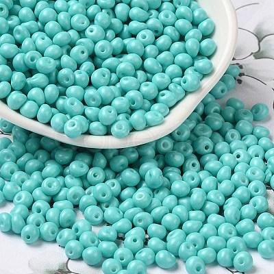 6/0 Opaque Baking Paint Glass Seed Beads SEED-M012-02A-01-1