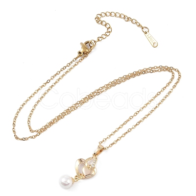 201 Stainless Steel Cable Chain Necklaces NJEW-P309-14G-1