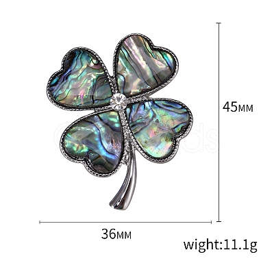 Saint Patrick's Day Shell Brooch PW-WG96978-01-1