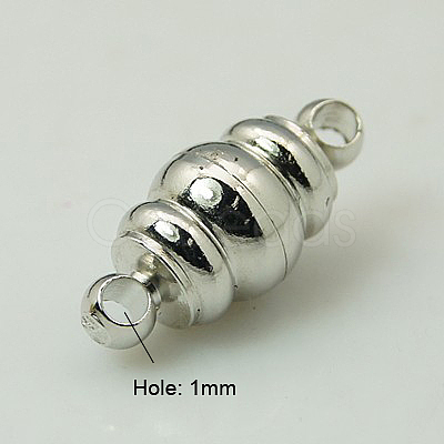 Brass Magnetic Clasps with Loops KK-G079-N-1