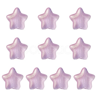 Transparent Spray Painted Glass Beads GLAA-FS0001-62B-1