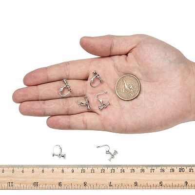 Brass Screw On Clip-on Earring Findings LS-KK-L164-02P-1