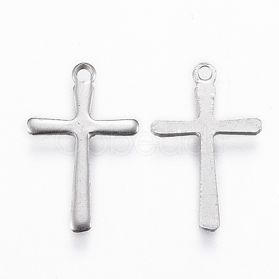Non-Tarnish 201 Stainless Steel Tiny Cross Charms X-STAS-L197-36P-1