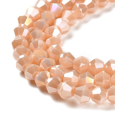 Opaque Solid Color Electroplate Glass Beads Strands X1-GLAA-F029-P4mm-A06-1
