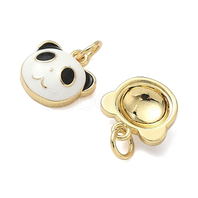 Brass Enamel Charms KK-P326-05G-1