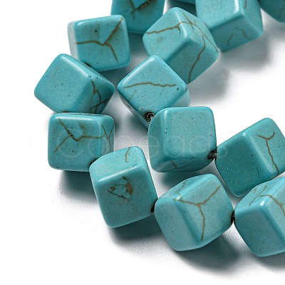 Dyed Synthetic Turquoise Beads Strands G-G075-C02-01-1