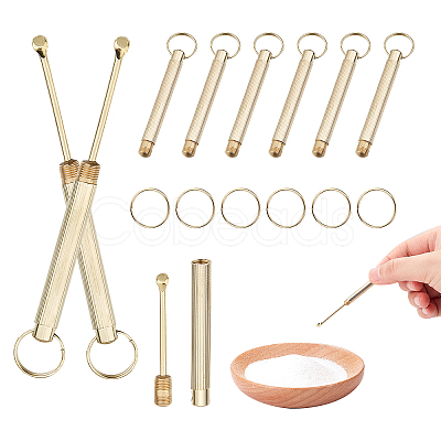 Iron Portable Incense Ash Spoons AJEW-CA0002-88-1