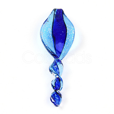 Handmade Gold Sand Lampwork Big Pendants LAMP-T023-09B-1