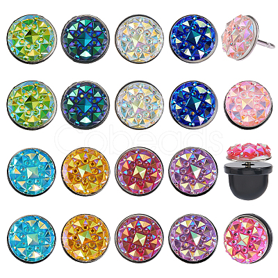 40Pcs 10 Style Resin Brooches JEWB-PH01293-1