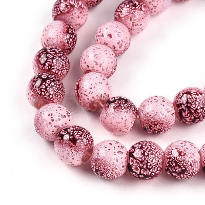 Transparent Baking Paint Glass Beads Strands DGLA-N009-10mm-03-1