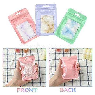 100Pcs 5 Styles Macaron Color Plastic Yin-yang Resealable Bags OPP-YW0001-06A-1