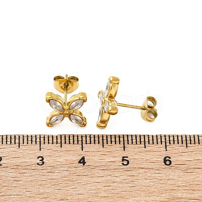 304 Stainless Steel Stud Earrings EJEW-C135-01G-06-1