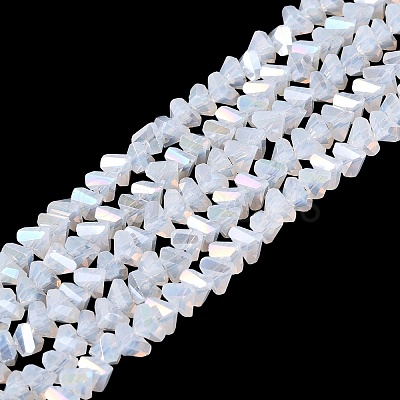 Electroplate Imitation Jade Glass Beads Strands LS-EGLA-Q139-01A-B01-1