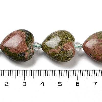 Natural Unakite Beads Strands G-C150-A14-01-1