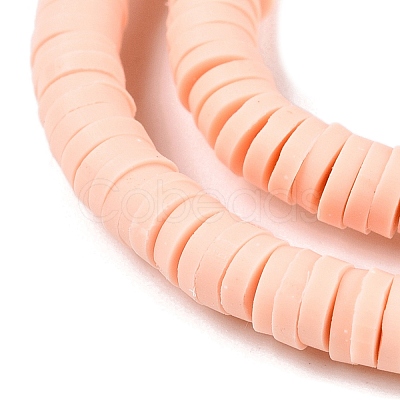 Flat Round Handmade Polymer Clay Bead Spacers X-CLAY-R067-3.0mm-13-1