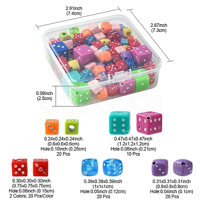 Acrylic Beads Sets OACR-FS0001-76-1