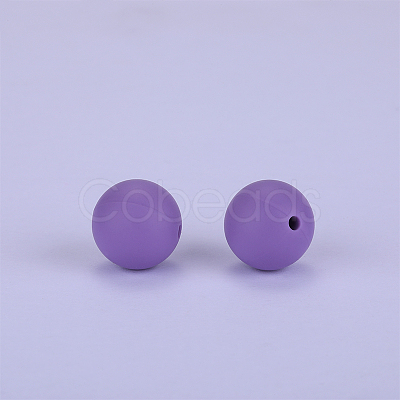 Round Silicone Focal Beads SI-JX0046A-109-1