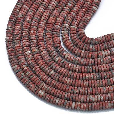 Frosted Natural Sesame Jasper Beads Strands G-K389-C04-01-1