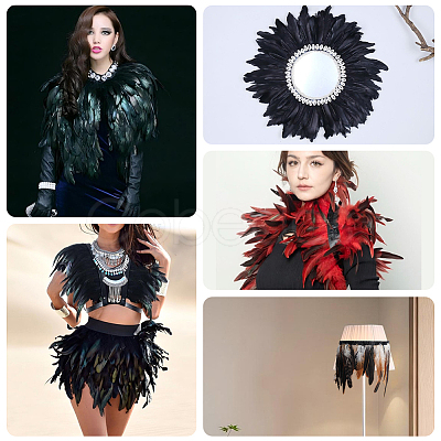 1 Bundle Fashion Feather Cloth Strand Costume Accessories DIY-GF0012-59D-1