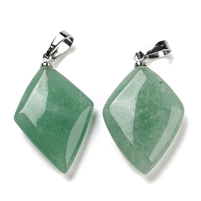 Natural Green Aventurine Pendants G-C066-03F-1