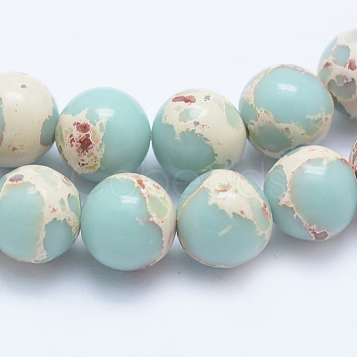 Synthetic Imperial Jasper Beads Strands G-F531-14mm-H03-1