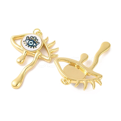 Rack Plating Brass Micro Pave Cubic Zirconia Pendants KK-H486-23G-02-1