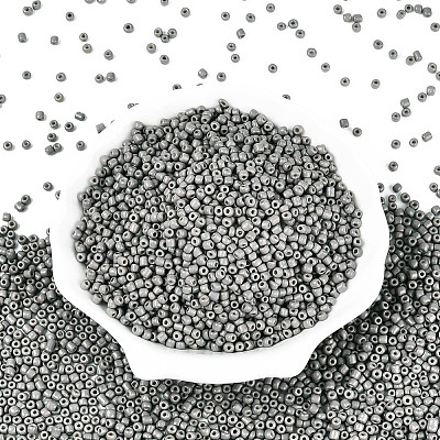 8/0 Baking Paint Glass Round Seed Beads SEED-S036-01B-09-1