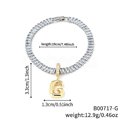 Fashionable Brass Charm Bracelets LI7211-7-1
