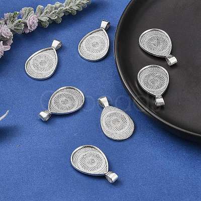 Alloy Pendant Cabochon Settings LS-X-PALLOY-E436-87AS-1