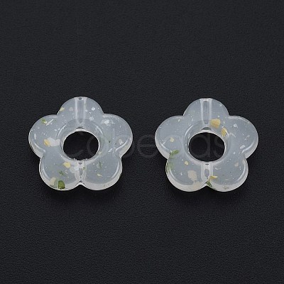 Marbled Stone Style Opaque Acrylic Beads LS-OACR-G009-06E-1