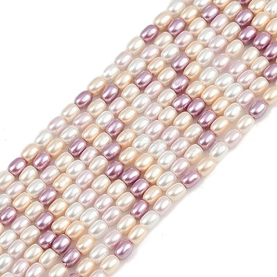 Electroplated Shell Pearl Beads Strands BSHE-H113-06A-01-1