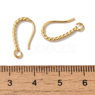 Long-Lasting Plated Brass Ear Wire KK-K381-07G-01-1