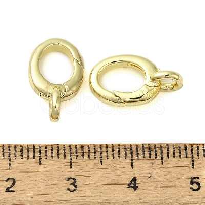 Brass Spring Gate Rings KK-B089-19G-1