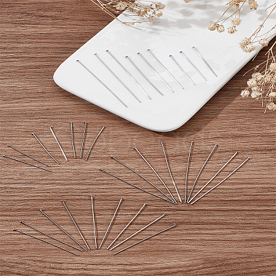 600Pcs 3 Styles 304 Stainless Steel Flat Head Pins STAS-LP0002-20-1