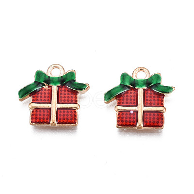 Christmas Alloy Enamel Pendants X-ENAM-Q442-58-1