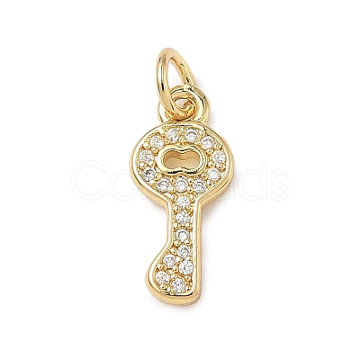 Brass Micro Pave Cubic Zirconia Pendants ZIRC-I356-39G-1