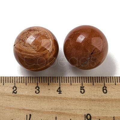 Natural Red Jasper Round Ball Figurines Statues for Home Office Desktop Decoration G-P532-02A-09-1