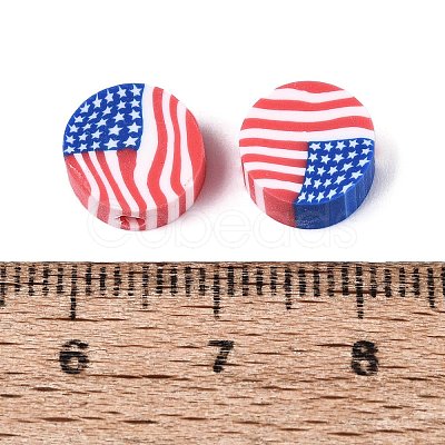 Independence Day Handmade Polymer Clay Beads CLAY-Q253-12B-1