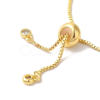 Brass Micro Pave Cubic Zirconia Silder Bracelets for Women LS-BJEW-C070-01A-G-1