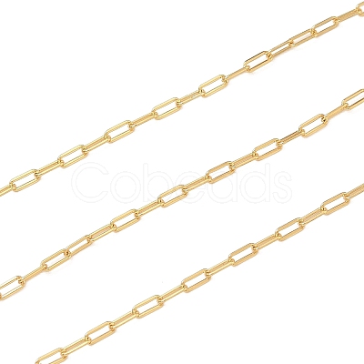Rack Plating 925 Sterling Silver Paperclip Chains STER-P064-02G-1