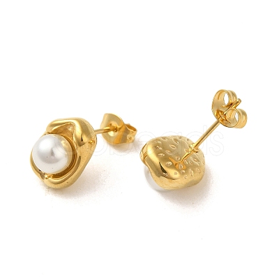 PVD Vacuum Plating 304 Stainless Steel Stud Earring EJEW-C099-01GP-1