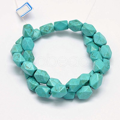 Synthetic Turquoise Cuboid Bead Strands G-M150-23-1