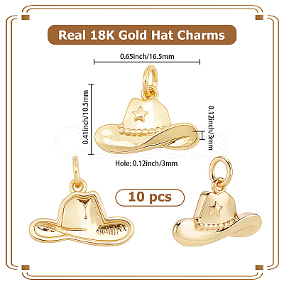 10Pcs Brass Pendants KK-BBC0023-79G-1