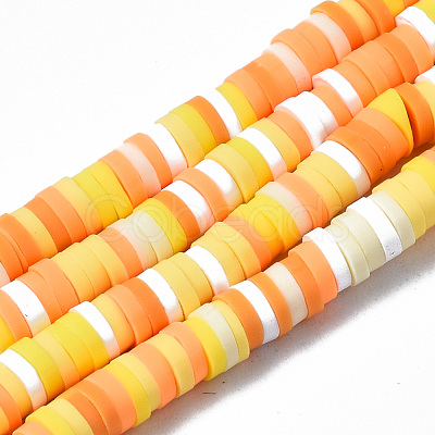 Handmade Polymer Clay Beads Strands CLAY-R089-4mm-097-1