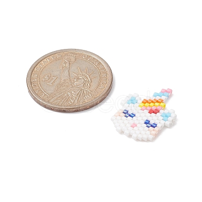 Handmade Loom Pattern Seed Beads PALLOY-MZ00116-1