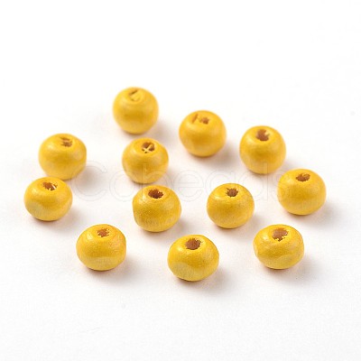 Dyed Natural Wood Beads WOOD-Q006-12mm-03-LF-1